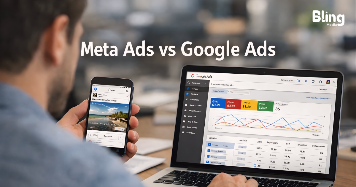 meta vs google ads ROI comparison